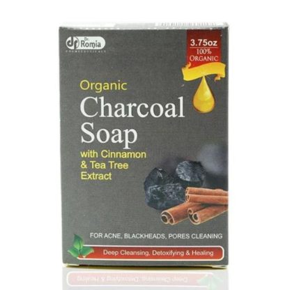 Organic Charcoal Soap For Acne, Blackheads, Pores Cleansing - Dr Romia (3)